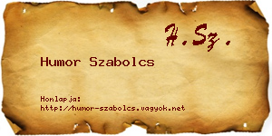Humor Szabolcs névjegykártya