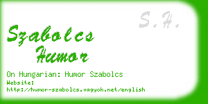 szabolcs humor business card